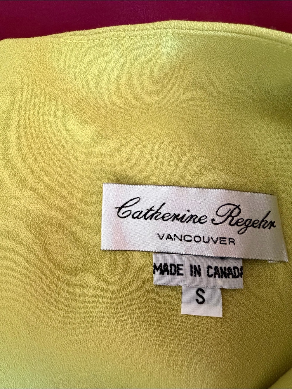 Mini Dress with 3/4 Sleeves and Leaf Appliqué Hem in Chartreuse - Picture 4 of 4